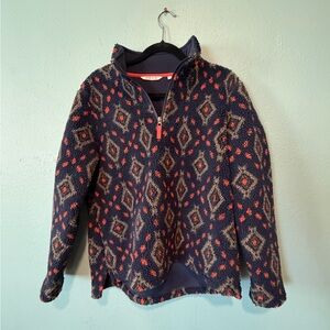 Cozy Patterned Pullover with Half-Zip